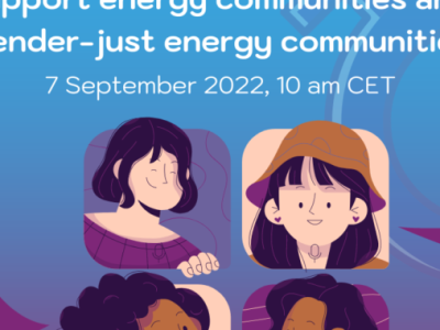 Webinar #4 – Support energy communities and gender-just energy communities